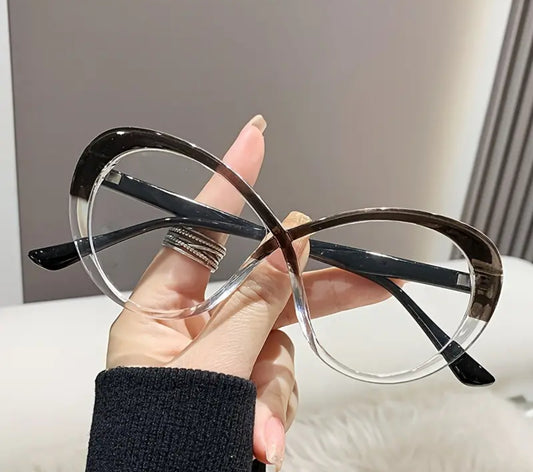 Cross frame clear lens