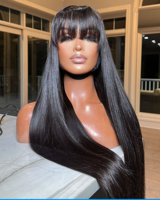 13x4 Straight Chinese Raw Lace Frontal Wigs